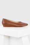 Buy_OROH_Brown Monza Square Toe Ballerina _Online_at_Aza_Fashions