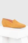 Buy_OROH_Yellow Thread Lecce Square Toe Loafers _at_Aza_Fashions