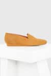 Buy_OROH_Yellow Thread Lecce Square Toe Loafers _Online_at_Aza_Fashions