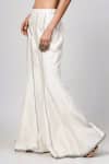Shop_Kushani_White Chanderi Silk Lining Lace Embellished Bustier Sharara Pant Set _Online_at_Aza_Fashions