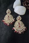 Buy_The Bling Girll_Gold Plated Kundan And Pearl Embellished Chandbali _at_Aza_Fashions