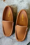 Buy_Ninobello_Brown Thread Border Embroidered Loafers  _at_Aza_Fashions