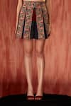 Buy_Nikita Mhaisalkar_Multi Color Silk Crepe Embroidered Tile Thread Shorts _Online_at_Aza_Fashions