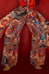 Buy_Esha L Amin_Multi Color Viscose Crepe Print Abstract Floral Panel Pant _Online_at_Aza_Fashions