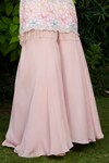 Buy_Esha L Amin_Pink Georgette Embellished Sequin Flower Threadwork Kurta With Sharara _Online_at_Aza_Fashions