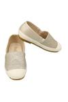 Buy_Ninobello_Gold Shimmer Embroidered Espadrilles _at_Aza_Fashions