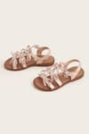 Buy_Ninobello_Rose Gold Triple Knotted Sandals  _at_Aza_Fashions