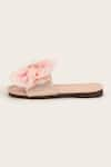 Ninobello_Pink Flower Embellished Slippers  _Online_at_Aza_Fashions