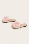 Shop_Ninobello_Pink Flower Embellished Slippers  _at_Aza_Fashions