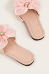 Buy_Ninobello_Pink Flower Embellished Slippers  _Online_at_Aza_Fashions