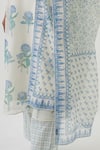 Buy_Upavita_Off White Kurta And Dupatta Cotton Chanderi Hand Flower Blossom Pant Set 