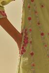 Buy_KORA_Green Dupatta Silk Floral Applique Embellished Kalidar Salwar Set  _Online_at_Aza_Fashions