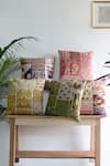 Buy_Mid July Home_Multi Color Velvet Floral Printed And Embroidered Cushion Covers - Set Of 5 _at_Aza_Fashions