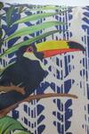 Mid July Home_White Velvet Hornbill Bird Printed Tie-dye Inspired Cushion Cover_Online_at_Aza_Fashions