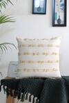 Shop_Mid July Home_Yellow Cotton Beads, Tassels, Hand Embroidered Cushion Covers - Set Of 3_at_Aza_Fashions