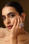 Buy_Swabhimann_Purple Stones Zirconia Studded Ring_at_Aza_Fashions