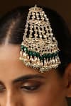 Swabhimann_Green Floral Cutwork Embellished Passa _Online_at_Aza_Fashions