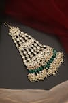 Shop_Swabhimann_Green Floral Cutwork Embellished Passa _at_Aza_Fashions
