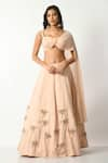 Buy_Salt and Spring_Pink Habutai Silk Embroidery Floral Asymmetric 3d Lehenga With Draped Blouse _at_Aza_Fashions