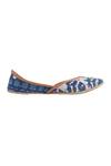 Imlee Jaipur_Blue Embroidered True Printed Patchwork Juttis_Online_at_Aza_Fashions