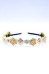 Buy_Foot Fuel_Multi Color Crystals, Beads Flower Geometric Embellished Hairband _Online_at_Aza_Fashions
