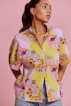 NOIB_Multi Color Giza Poplin Print Flower Vine Margot Floral Shirt  _Online_at_Aza_Fashions