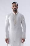 Buy Kommal Sood Off White Cotton, Silk Diamonds, Embroidery Dori Kurta With Churidar Online at Aza Fashions Buy_Kommal Sood_Off White Cotton, Silk Diamonds, Embroidery Dori Kurta With Churidar _Online_at_Aza_Fashions