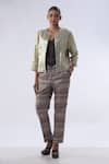 Buy_Kommal Sood_Gold Sequence Sitting Embellished Sequin Short Jacket With Trouser  _at_Aza_Fashions