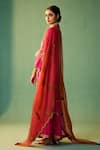 Buy_Nishar Ahmed_Pink Kurta Habutai Silk Hand Embroidered Dori Kiara Sharara Set _Online_at_Aza_Fashions