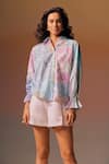 Buy_NOIB_Multi Color Cotton Printed Paisley Collared Aria Shirt _at_Aza_Fashions