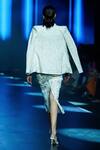 Shop_Ritika Mirchandani_Ivory Net Embroidery Crystal Blazer Elysian Basket Woven Skirt Set _at_Aza_Fashions