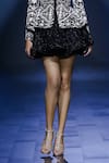 Buy_Ritika Mirchandani_Black Crepe Embroidery Crystal Synchrony Blazer And Short Skirt Set  _Online_at_Aza_Fashions