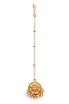 Buy_Anita Dongre_Gold Plated Afa Floral Cutwork Maangtikka _at_Aza_Fashions