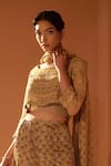 Sonia Khatri_Beige Blouse And Sharara Crepe Embroidered Floral Boat Jacket Print Set _Online_at_Aza_Fashions