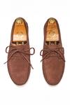 Shop_Domani_Brown Lucia Boat Leather And Suede Shoes _at_Aza_Fashions