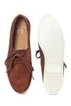 Buy_Domani_Brown Lucia Boat Leather And Suede Shoes _Online_at_Aza_Fashions