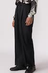 Buy_Line out line_Black Cotton Solid Pyjama Pant  _Online_at_Aza_Fashions