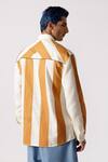 Shop_Line out line_Off White Cotton Striped Full Sleeve Shirt  _at_Aza_Fashions