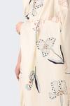 Shop_LAITE_Ivory 100% Silk Hand Embroidered Resham Contrast Floral Saree  _at_Aza_Fashions