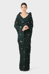 Buy_Laite_Green Silk Embroidery Animal Resham Hand Saree _at_Aza_Fashions