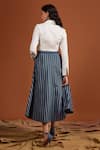 tara and i_Blue 100% Tencel Print Stripe Pattern Skirt_Online_at_Aza_Fashions