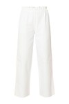 tara and i_White Denim Plain Paper Bag Flared Pant_Online_at_Aza_Fashions