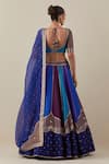 Shop_PRIYAL PRAKASH_Multi Color Lehenga And Blouse Raw Silk Embroidery Aari Sweetheart Neck Set _at_Aza_Fashions