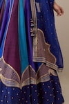 Shop_PRIYAL PRAKASH_Multi Color Lehenga And Blouse Raw Silk Embroidery Aari Sweetheart Neck Set 