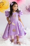 Buy_Ruchika lath label_Purple Neoprene/scuba Lining Butter Princess Kingdom Embellished High Low Gown _at_Aza_Fashions