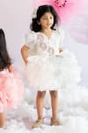 Buy_Ruchika lath label_White Butter Embroidery Sequins Unicorn Embellished Ruffle Layered Dress _Online_at_Aza_Fashions