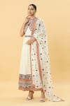 Buy_SHRADDHA RAMBHIA_Ivory Slub Silk Embroidered Kashmiri Mandarin Collar Anarkali Pant Set _Online_at_Aza_Fashions