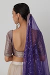 Buy_Rhua India_Purple Blouse Banarasi Silk Brocade Janaki Bahar Zardozi Lehenga Set 