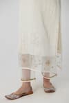 Buy_Rhua India_White Kurta Banarasi Silk Embroidery Vriti Stripe Woven Pant Set  _Online_at_Aza_Fashions