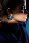Buy_KAJ Fine Jewellery_Blue Tanzanite 18kt White Gold Azure Mismatched Earrings_at_Aza_Fashions